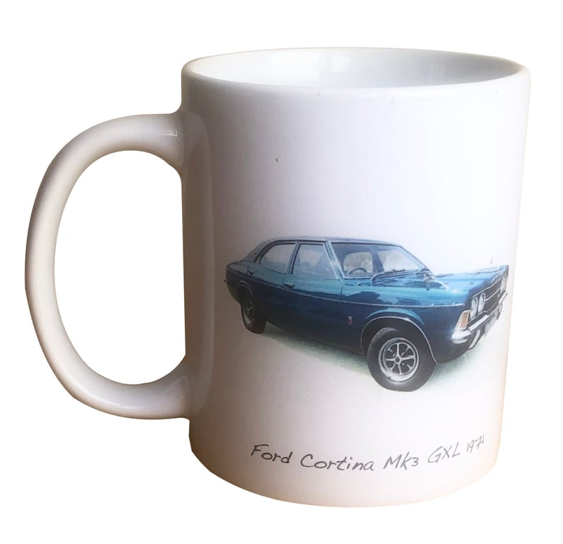 Ford Cortina Mk3 1971 - 11oz Ceramic Mug 