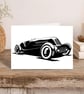 Vintage Car Greetings Card: Pen and Ink Illustration (414) - Image 3