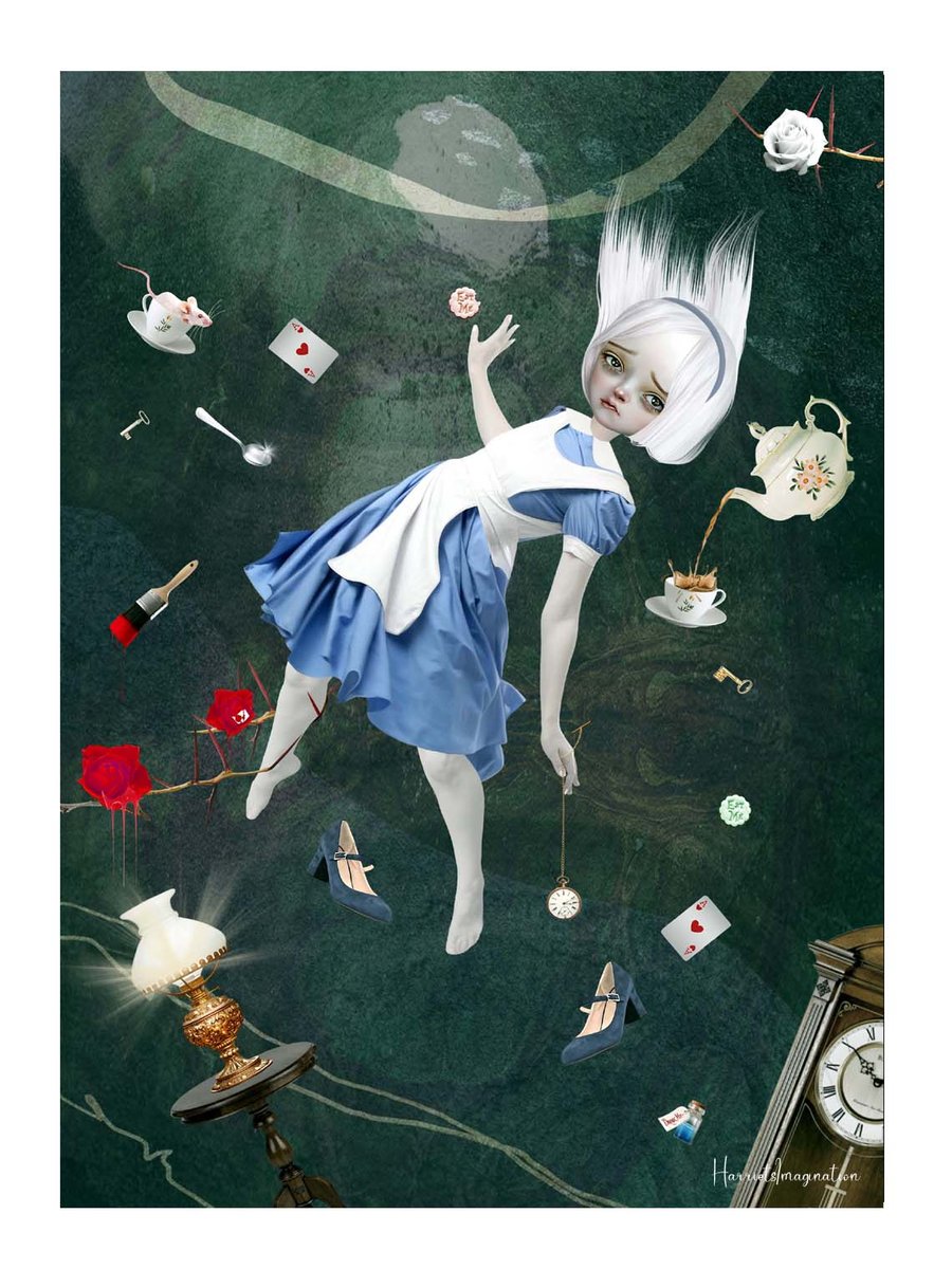 Alice In Wonderland Art Print - Down The Rabbit Hole