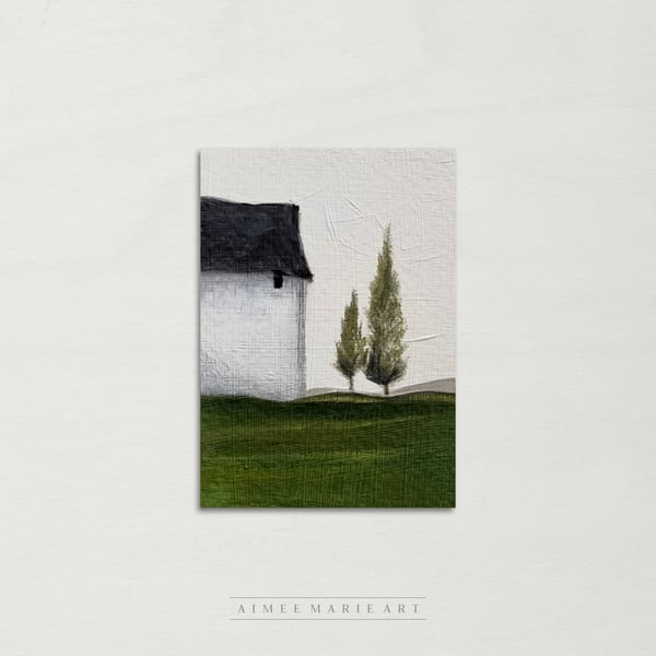 ACEO Miniature Original House Painting - 2.5 x 3.5"