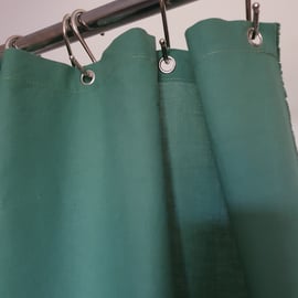 Sage Green Organic Cotton Shower Curtain, washable 