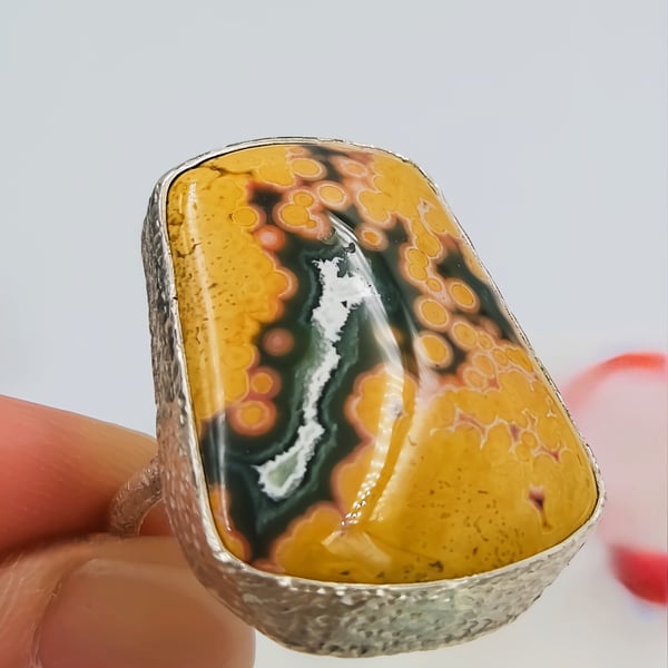 Sunburst Jasper Fusion Ring