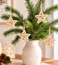Natural wicker rattan star Christmas ornament Scandinavian boho tree hanging