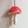 Red spotty mushroom decoration Handmade fly agaric funghi decor