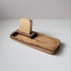 Desk Organiser & Phone Stand - English Walnut & Maple