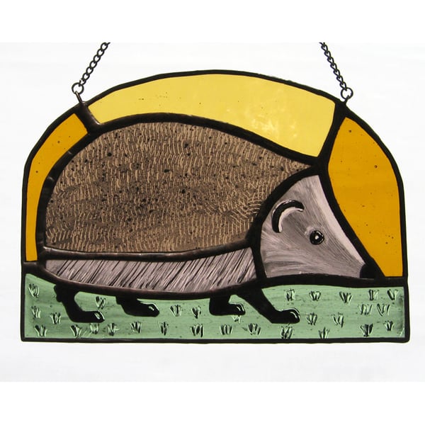 Hedgehog Stained Glass Light Catcher