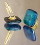 Dark Teal Glass Cufflinks - 4059 - Image 6