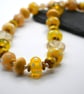 yellow polka dot lampwork glass necklace - Image 4