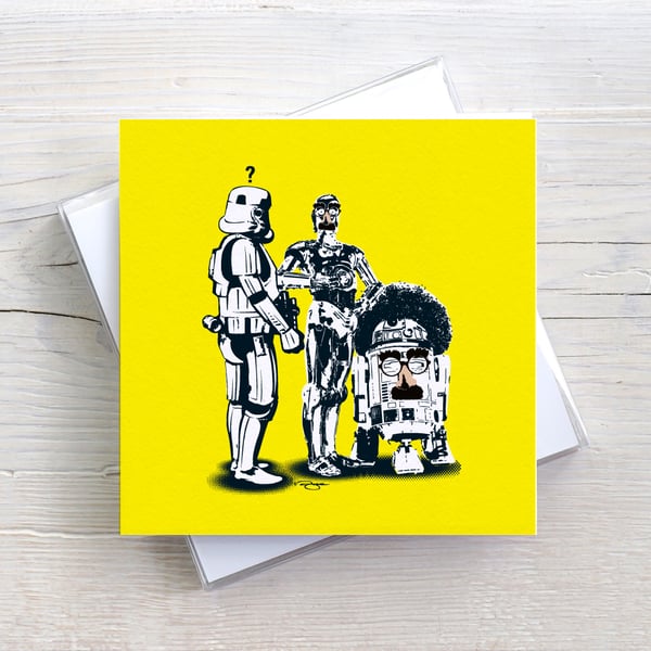 Star Wars Funny Geeky Blank Greetings card