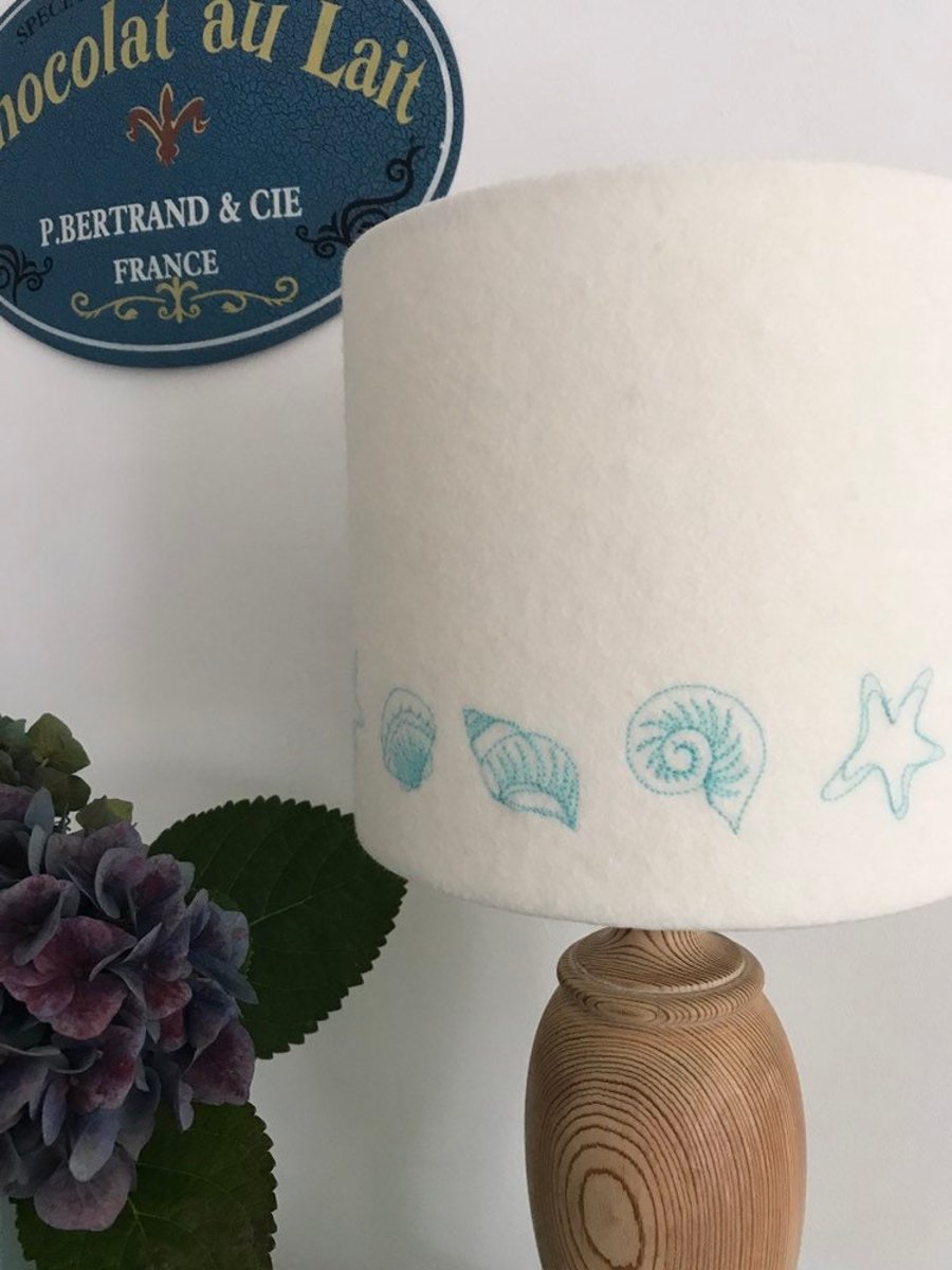 Seashell Embroidered Lampshade