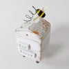 Wooden Beehive With Little Clay Bee 'Bee Happy'