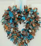Sea and Sand Heart Shaped Rag Wreath - Image 2
