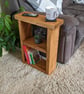 Handmade Rustic Wooden Sofa Side Table: Farmhouse Decor Book Shelf Unit - Image 5