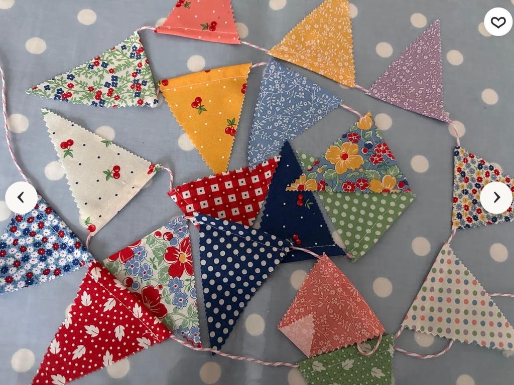  Moda Fabric Mini Cotton Fabric Bunting 