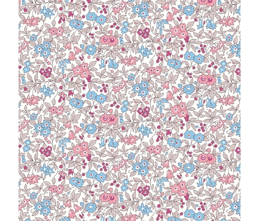 Liberty Cotton Fabric - Midnight Garden - Forget Me Not Blossom