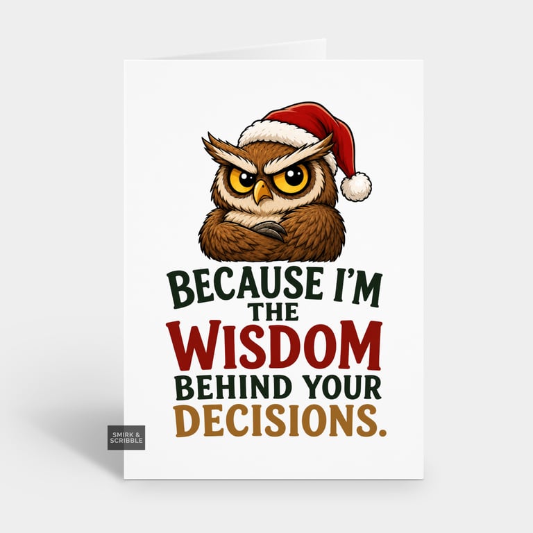 Funny Christmas Card For Him Or Her - Wisdom Decisions