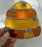 Stained Glass Beehive Suncatcher - Handmade Window Decoration - Mini Bee Cluster - Image 7