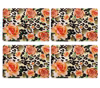  Plastic Placemats- Orange Skin Heaven Plastic Placemats - Set of Four
