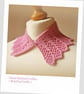 Pink cotton collar - Ladies cotton gift - One-of-a-kind neck accessory - Image 7