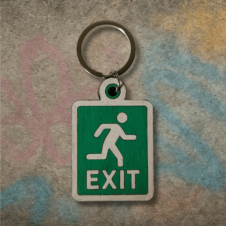 Exit Sign Keyring