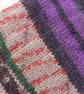 Hand-cranked Knitted Ribbed Wool Socks Size 4 to 5 - Image 3