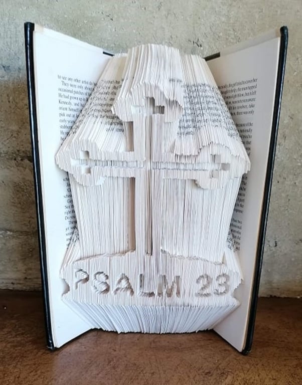 Psalm 23 COMBI Book Folding Pattern - EMAILED PDF PATTERN