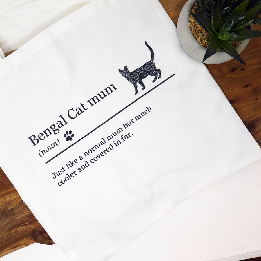 Bengal Cat, Cat Gift, Bengal Bag, Cat Tote, Bengal Cat Gift, Reusable Bag, Tote,