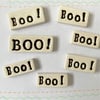 Halloween ceramic word tiles Boo!