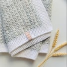 Summer Weight Cotton Blend Ombré Pram Blanket