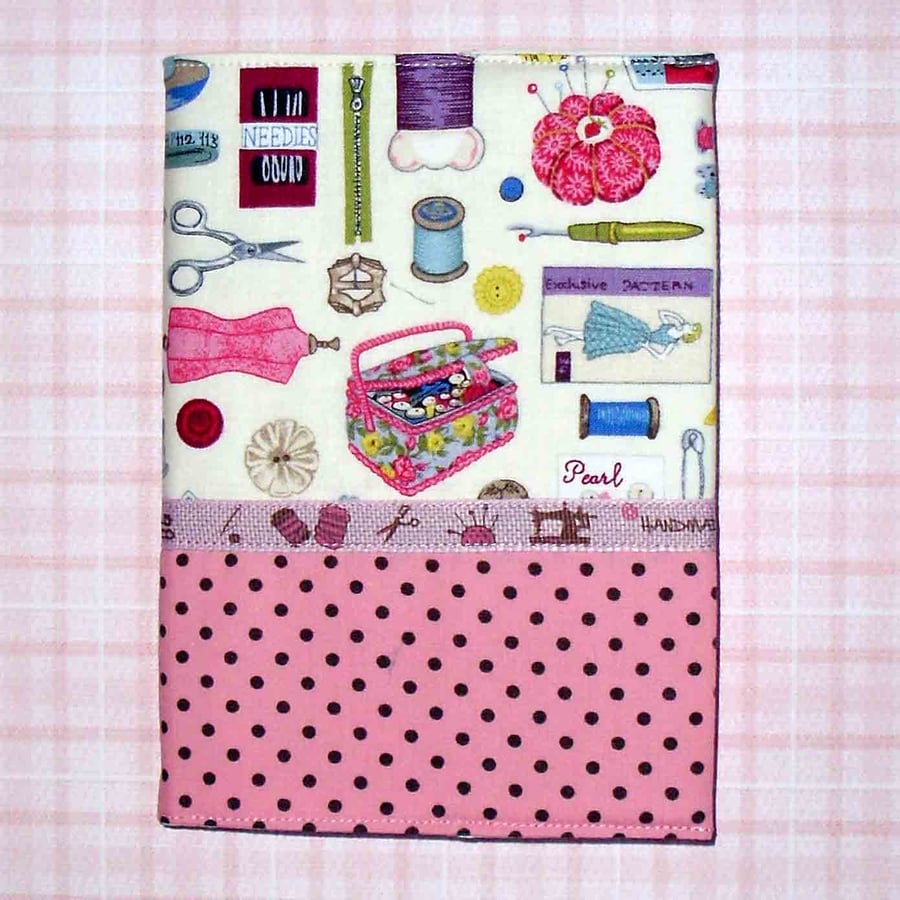Diary 2015 fabric covered Sewing Theme