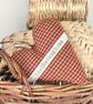 AUTUMN ACORN HEART - checked cotton with lavender - Image 5