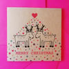 Christmas reindeer greetings card