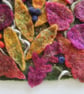 Autumn hedgerow picture, Hand felted leaf, leaves and berries framed art, - Image 4