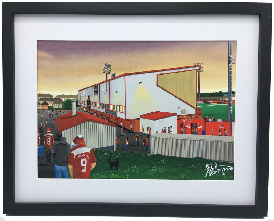 Hamilton Academical F.C, New Douglas Park, Framed Football Art Print.