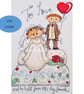 Wedding theme Bride and Groom cross stitch Instant digital Download PDF  - Image 1
