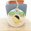 Small round Ceramic bird house decoration Pottery bird house 