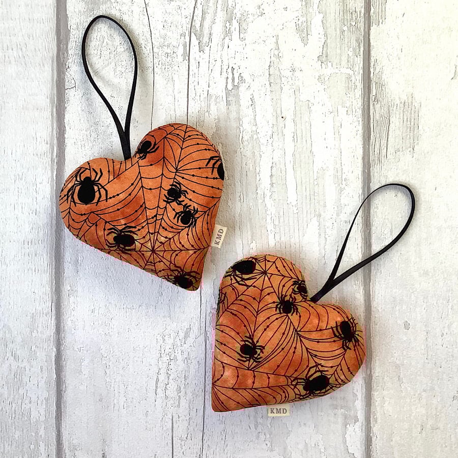 Halloween Hanging Heart - Spiders - Decorations 