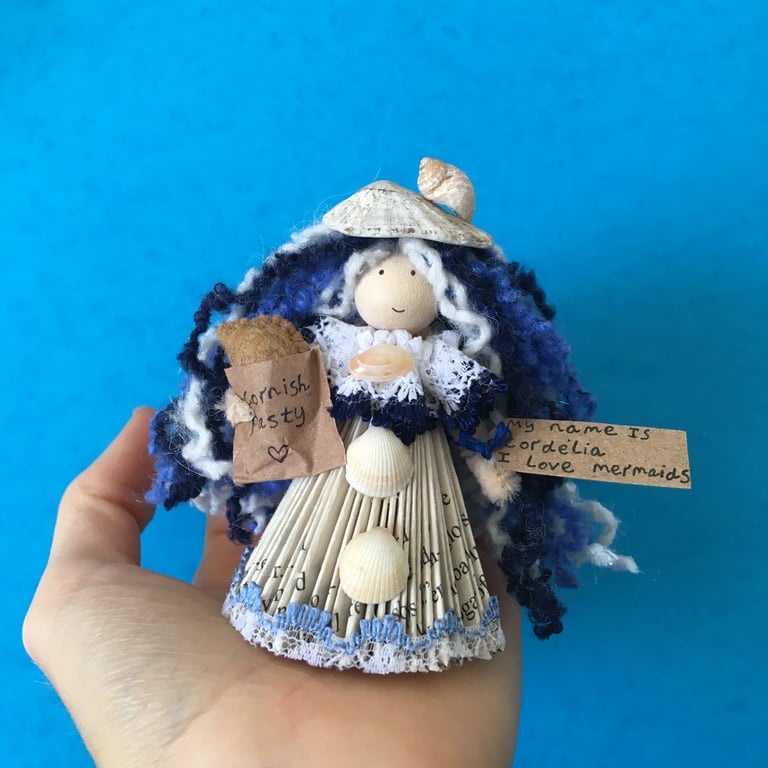 Seaside Fairy Doll Decoration, Sea Shells, Beach Themed Decoration
