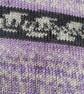 Hand Knitted Baby Blanket Lavender Grey Fair Isle Pram Blanket - Image 6
