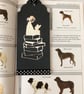 Handmade Girl Reading Bookmark: Silver Mirror & Polka Dot Ribbon - Image 4