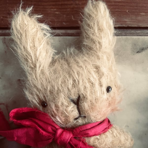 Sweet little Valentin mohair bunny rabbit