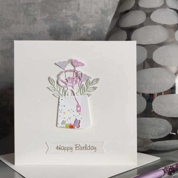 Birthday Card - Pink Bag