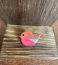 Porcelain robin brooch