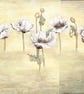 pink and white poppies floating across the misty watercolour canvas. - Image 3