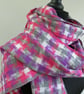Pink handwoven scarf - Image 4