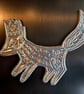 Embossed fox fridge magnet handmade - Image 1