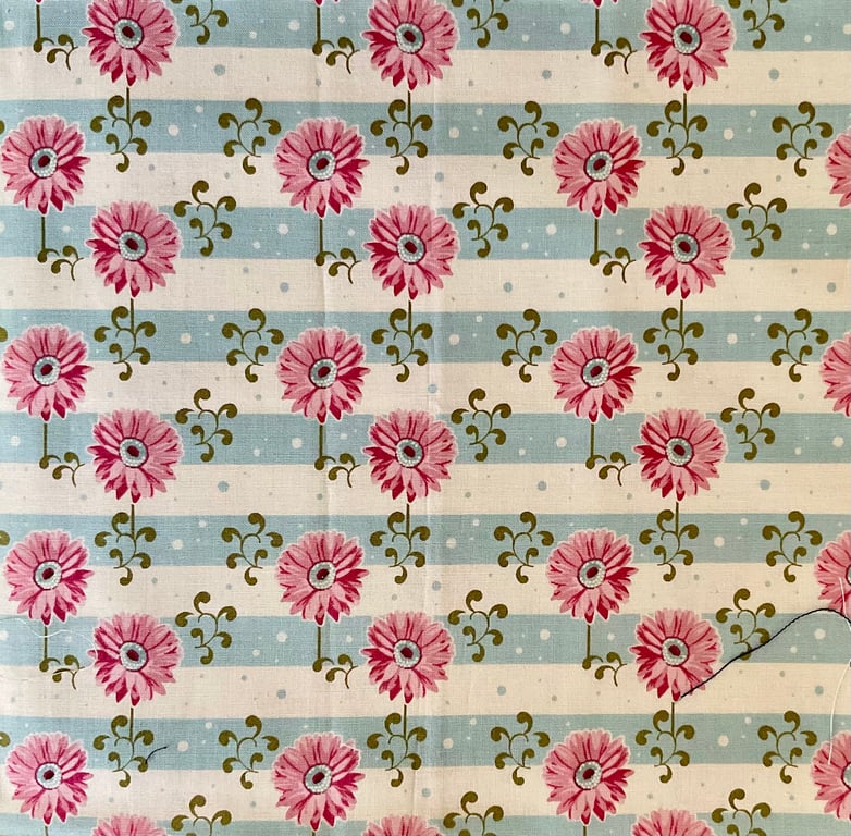Pink Floral Striped Fat Quarter