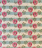 Pink Floral Striped Fat Quarter
