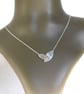 Silver Leaf Pendant with Chrysoprase Gem stone - Image 3