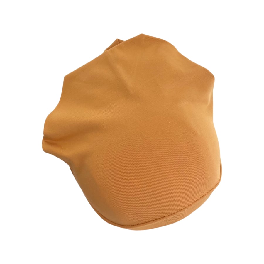 Autumn Mustard Yellow Beanie Hat, Lightweight Cotton Chemo Beanie Cap Hair Loss